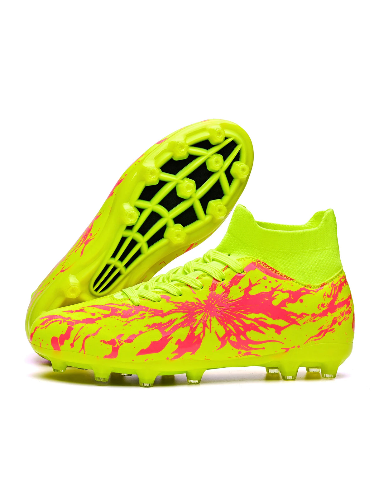 Chaussures de football ultra légères AG FG, tissu PU anti-transpiration, semelle TPU résistante à l'usure, ajustement confortable, unisexe, baskets d'entraînement sur herbe naturelle