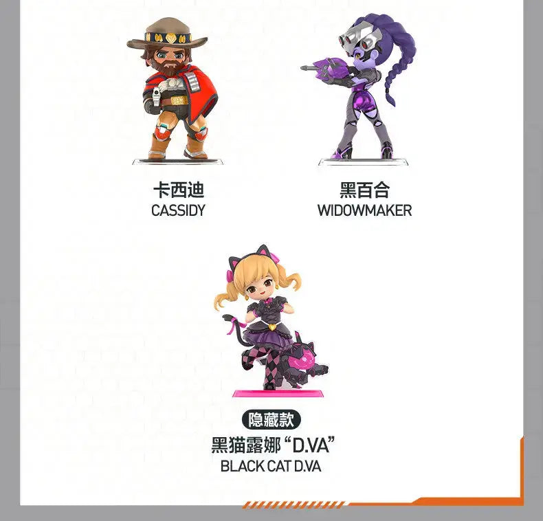 POP MART Genuine Overwatch Play Of The Game Series Blind Box PVC Collectible Figurines Desktop Ornaments Girl Toy Model For Fans