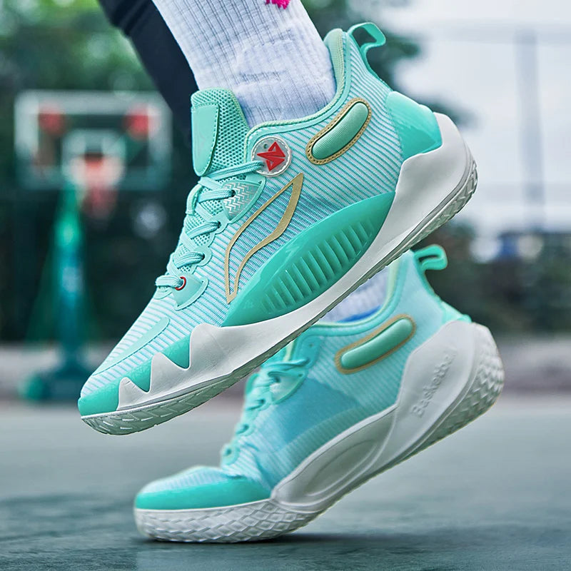 Men's Basketball Shoes Breathable Cushioning Non-Slip Wearable Running Shoes Gym Training Athletic Basketball Sneakers for Men