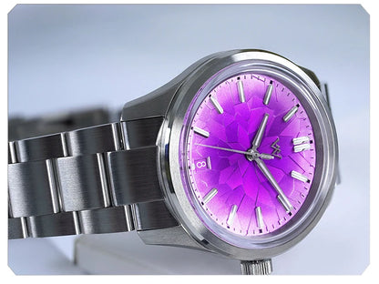 WM Watch Automatic Mechanical Watch NH35 Glacier Series 100M Waterproof AR Coated Sapphire Welly Merck Watch for Men WM226