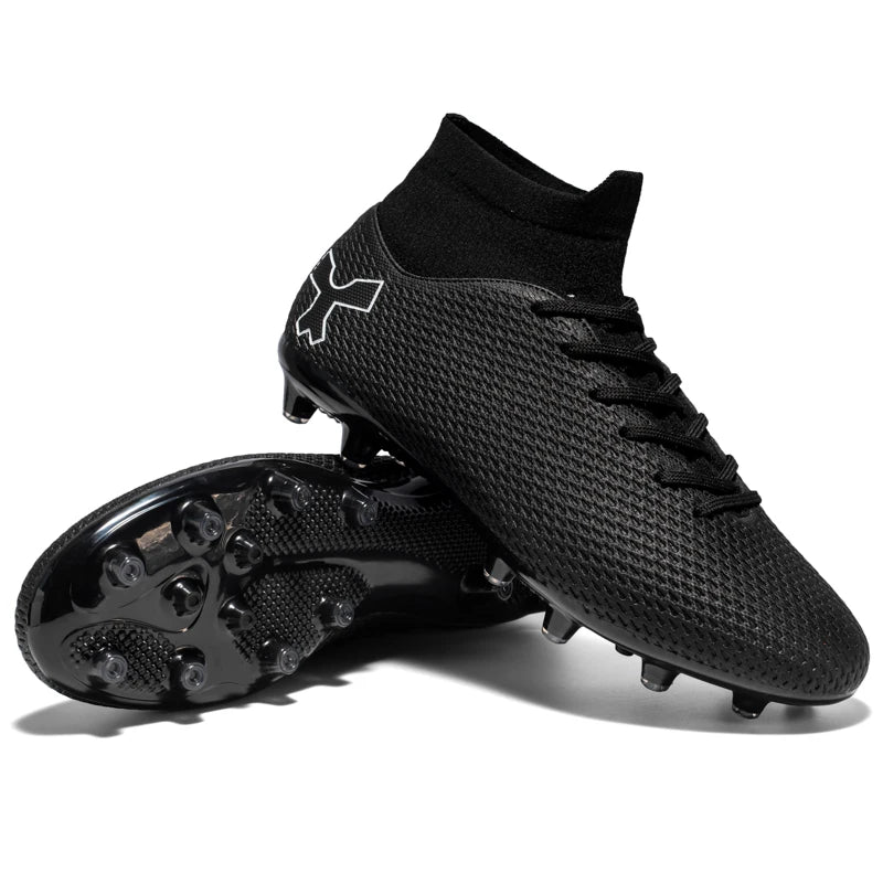 New Unisex Long Spike Football Boots Men Broken Nail Soccer Shoes AG/TF Training Soccer Cleats Sneakers Non-Slip Ankle Shoes