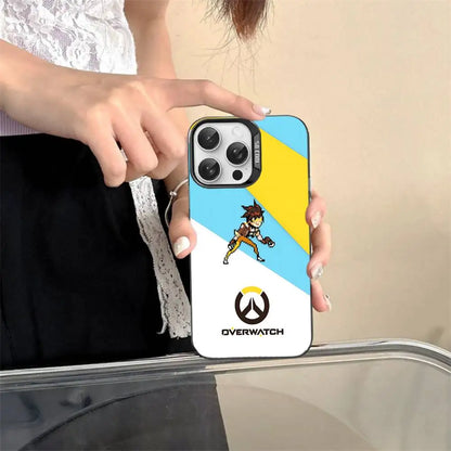 Game O-Overwatch -pikselityylinen puhelinkuori iPhone 17 16 15 14 13 12 11 Pro MAX -malleille – matta, iskunkestävä, putoamissuojattu takakuori