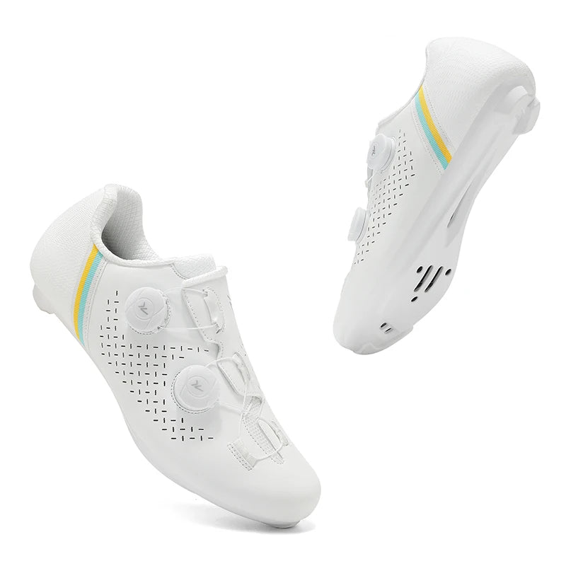 Road Cycling Shoes Flats Cleats Shoes Speed Cycling Sneakers Men’s Bike Shoes Women’s Self-Locking Non-slip Mountain Bicycle SPD Shoes