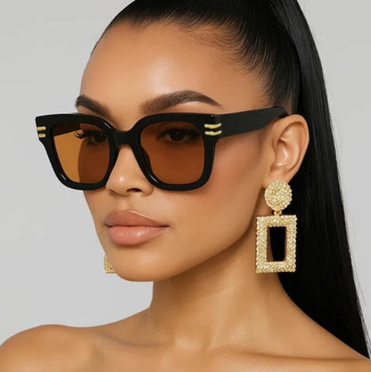 Ochelari de soare pătrați supradimensionați, la modă, de calitate superioară, cu protecție UV, pentru șofat, pentru bărbați și femei, cu personalitate, ochelari unisex