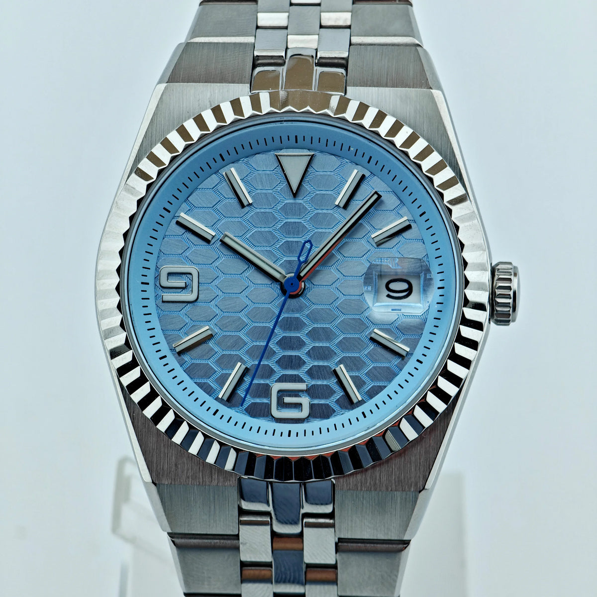 Custom Pilot Watch NH35 Automaattinen mekaaninen miesten kello Safiirikide Valaiseva 100 m vedenkestävä tyynymuotoinen kotelo Sukelluskello