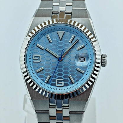 Custom Pilot Watch NH35 Automaattinen mekaaninen miesten kello Safiirikide Valaiseva 100 m vedenkestävä tyynymuotoinen kotelo Sukelluskello