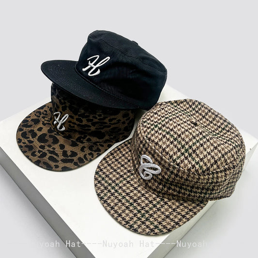 New Men Women Retro Letters Thousand Bird Leopard Print Baseball Hats Sunshade Flat Top Versatile Personal Peaked Caps Fashion