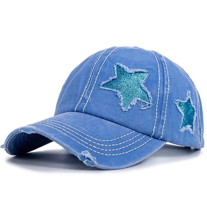 Retro Hole Baseball Cap for Women in Spring and Summer, Featuring a Small Face and a Pink Duckbill Cap with a Wide Brim