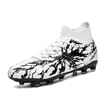 Chaussures de football ultra légères AG FG, tissu PU anti-transpiration, semelle TPU résistante à l'usure, ajustement confortable, unisexe, baskets d'entraînement sur herbe naturelle