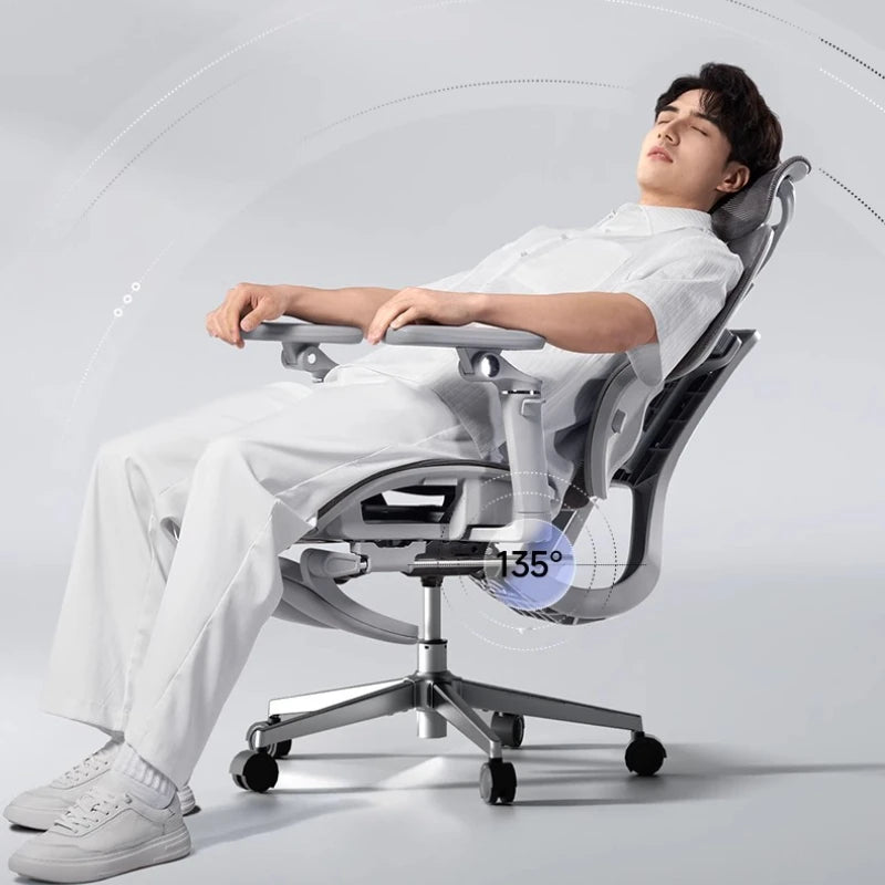 Ergonomic Office Mesh Chair Adjustable Executive Computer Chair with Rolling Swivel Base, Modern Gaming Chair for Home Office Desk Setup