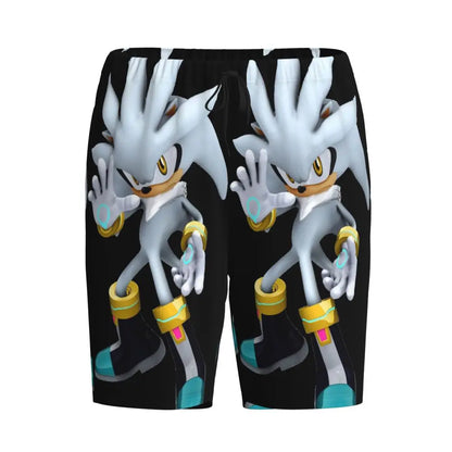 Pantalones cortos de pijama personalizados de Sonic the Hedgehog para hombre, para dormir y estar por casa