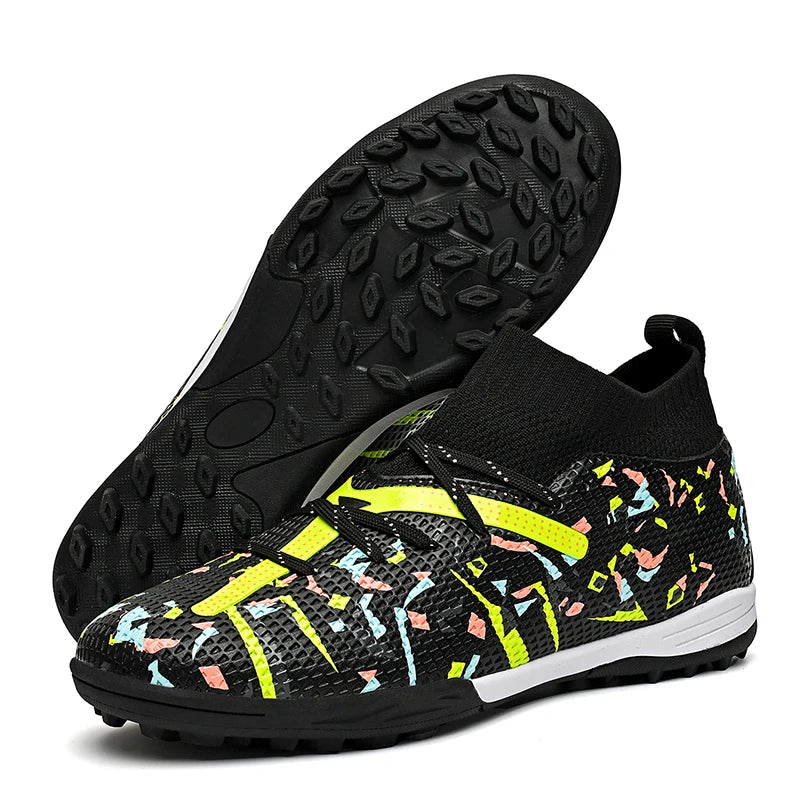 LiXingMing Football Boots Men White Professional High-Tops Soccer Society Cleats Football Shoes Non-Slip Match Training Sneakers