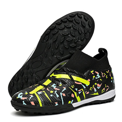 LiXingMing Football Boots Men White Professional High-Tops Soccer Society Cleats Football Shoes Non-Slip Match Training Sneakers