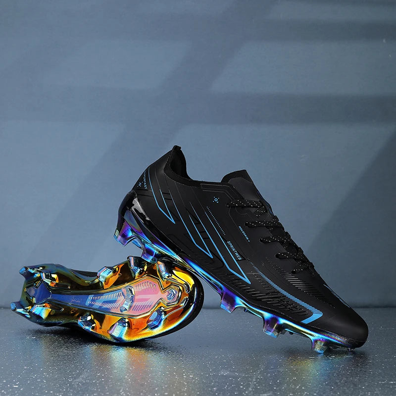 Chaussures de football montantes pour adultes, chaussures de sport d'extérieur, chaussures de football pour terrain dur, entraînement et matchs