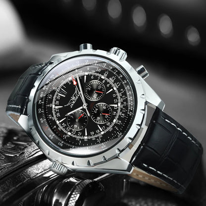 JARAGAR 212 Relógio mecânico automático para homem, estilo empresarial de luxo, com calendário semanal, relógio para homem, presente premium, Reloj Hombre