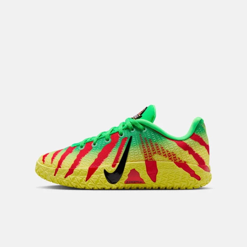 Nike Morant Third Generation, Comfortable Fit, Low Top, Children's Basketball Shoes, Green and Red IV2627-300