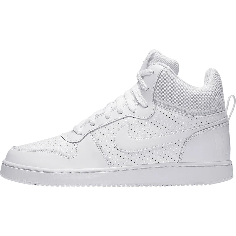 Baskets casual montantes pour homme Nike COURT BOROUGH MID authentiques, blanc pur, 838938-111