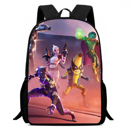 Kids School Backpack Cartoon Fort-nite Bags for Girls Boys Durable Lightweight Large Capacity Breathable
