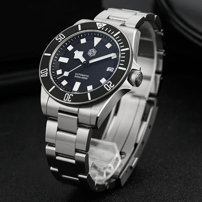 San Martin Grade 5 Titanium Watch SN0121TD PT5000/ST2130 Automatic Movement Watch 300M Waterproof Adjustable Clasp Wristwatch