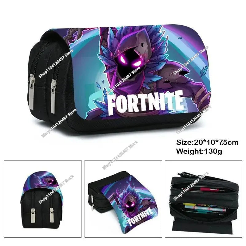Fortnite Anime Character New Backpacks Cartoon Battle Royale Student 3-piece Set Book Bag Meal Box Pen Bag Anime Gifts
