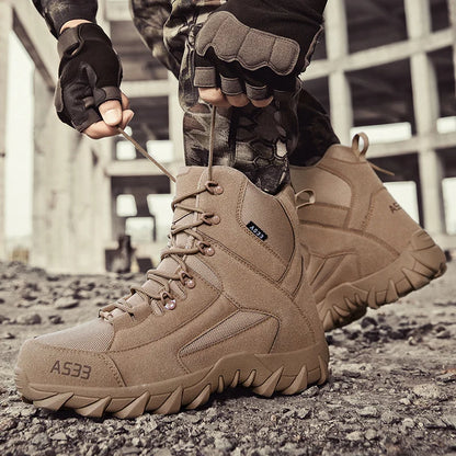 Chaussures de neige antidérapantes pour hommes, bottines montantes à plateforme, confortables et chaudes, bottes d'hiver pour hommes, bottes de couture dans le désert