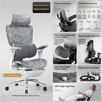Modern Gaming Chair Racing Style Ergonomic Computer Chair Headrest Footrest Office Chair Silla Ergonomíca Gamer Furniture