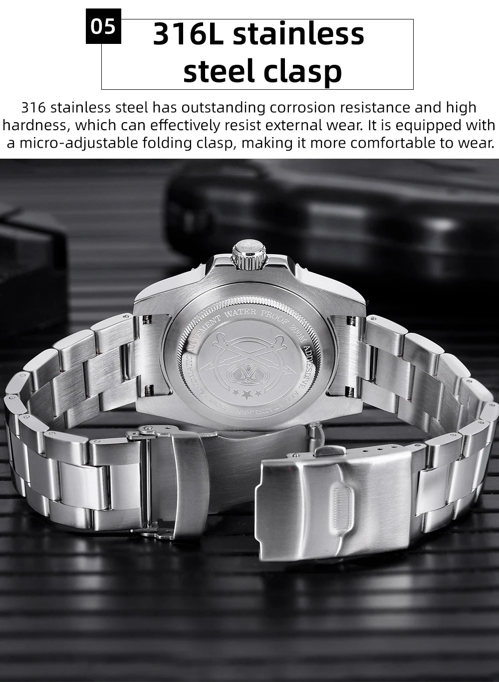 ADDIESDIVE 2025 New Men's Business Watch 200m Water Resistant 8215 Automatic Mechanical Watch Sapphire Crystal Luminous Watch