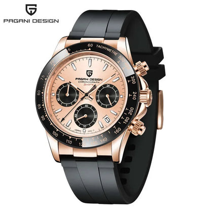 PAGANI DESIGN V2 40MM Meteorite Dial Men Quartz Watches Sapphire Retro Chronograph Waterproof Watch For Men