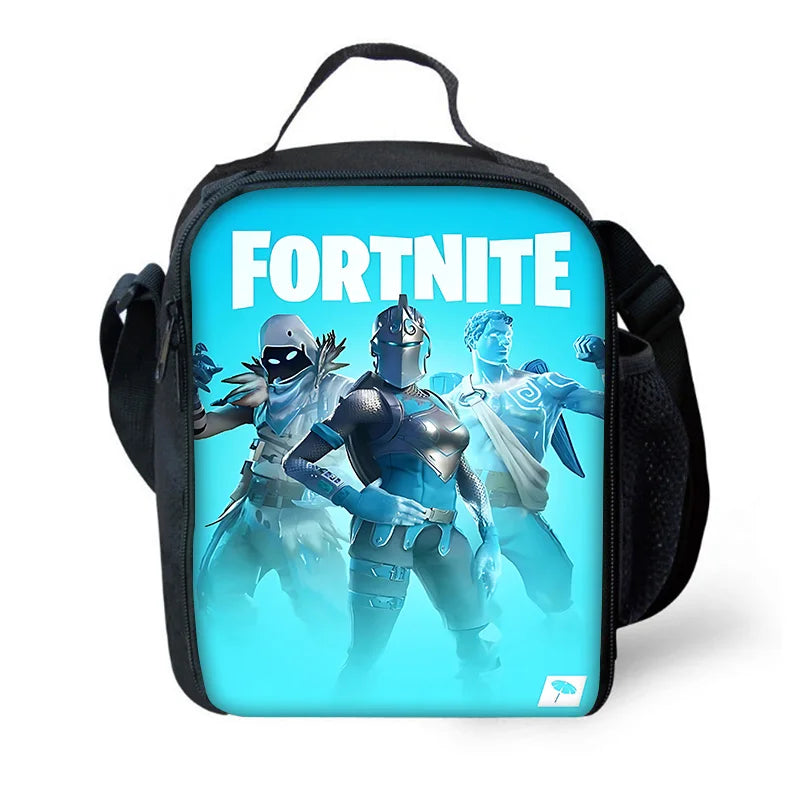 Детска изолирана чанта с голям капацитет Hot Game FortniteS за момчета и момичета, за ученици, пикник на открито, многократна термо хладилна кутия за обяд