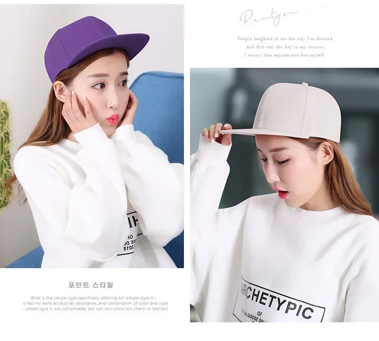 Big Bone Man Plus Size Baseball Caps Adult Flat Peak Hip Hop Fitted Hat Men Women Large hats Snapback Cap size 6 3/4 to 8