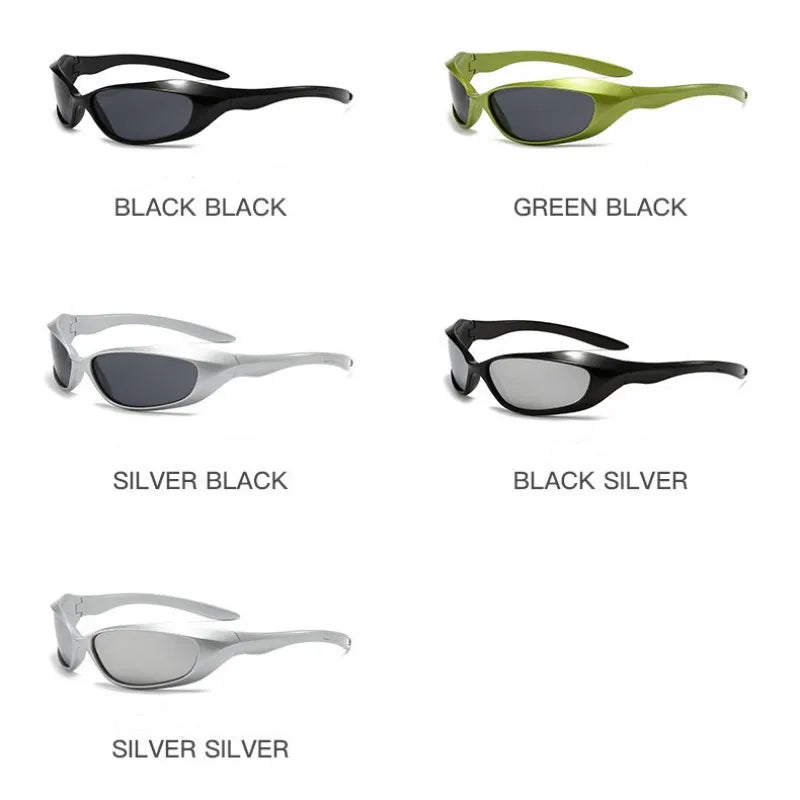 KLASSNUM Y2K Punkowe okulary sportowe dla mężczyzn i kobiet Future Sense Okulary przeciwsłoneczne Markowe designerskie imprezowe z ochroną UV400 Modne okulary ochronne Nowość