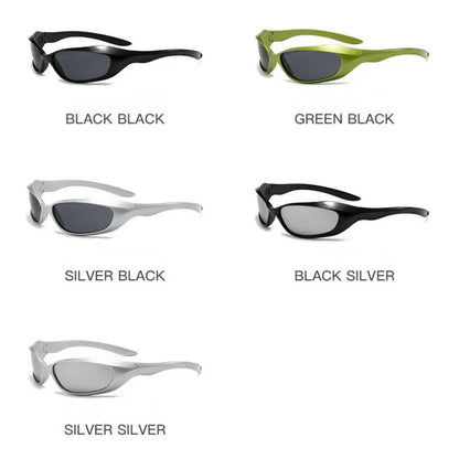 KLASSNUM Y2K Punkowe okulary sportowe dla mężczyzn i kobiet Future Sense Okulary przeciwsłoneczne Markowe designerskie imprezowe z ochroną UV400 Modne okulary ochronne Nowość