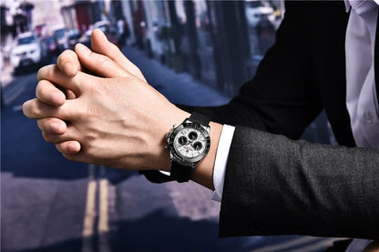 PAGANI DESIGN V2 40MM Meteorite Dial Men Quartz Watches Sapphire Retro Chronograph Waterproof Watch For Men
