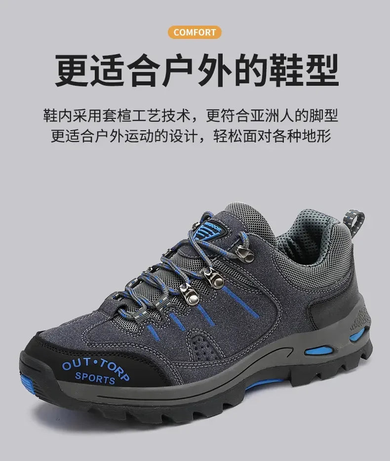 Retro Style Men Sports Shoes Autumn and Winter Short Boots Anti Slip Hiking Shoes Suitable for Ankle Boots Urban Commuting 2025