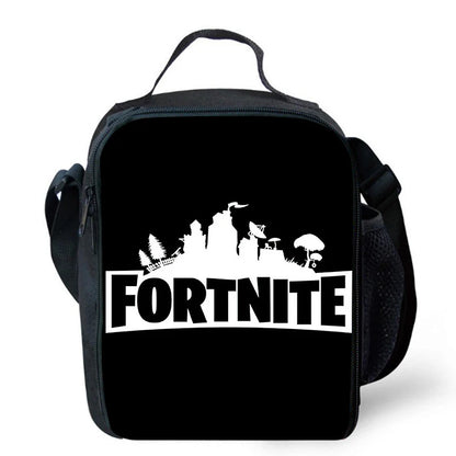 Cute Cartoon Lunch Bag Insulated Thermal Food Container Leakproof Reusable Fortnite Lunch Cooler Bag for Kids Student