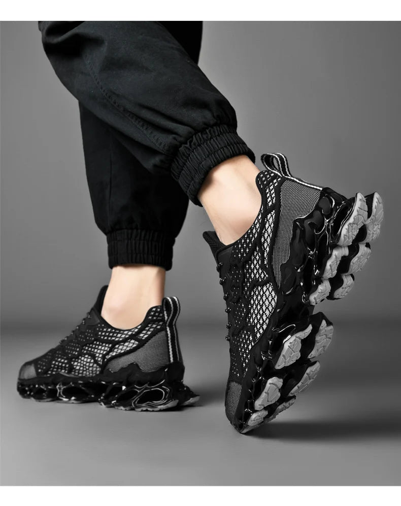 chaussure homme Baskets blanches de luxe pour hommes, chaussures de course décontractées, mocassins à la mode