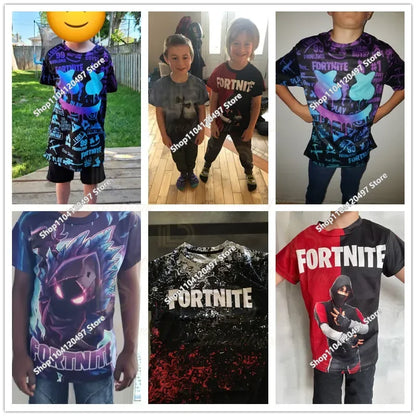 Fortnite Boys Clothes T Shirt Victory Hero Child Kids T-shirt Battle Royale 3d Girls Short Sleeve Tees Tshirt