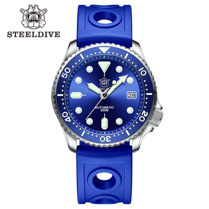 Steeldive SD1973 Men's Dive Watch Automatic Mechanical Men's Watch NH35 Bracelet 41mm Diver Watch