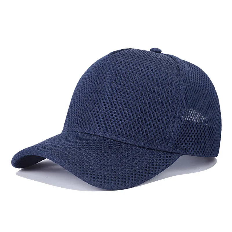60-64cm Big Head Mesh Breathable Baseball Cap Men And Women Thin Section High Top Hat Outdoor Sunscreen Sun Hat Duck Tongue Hat