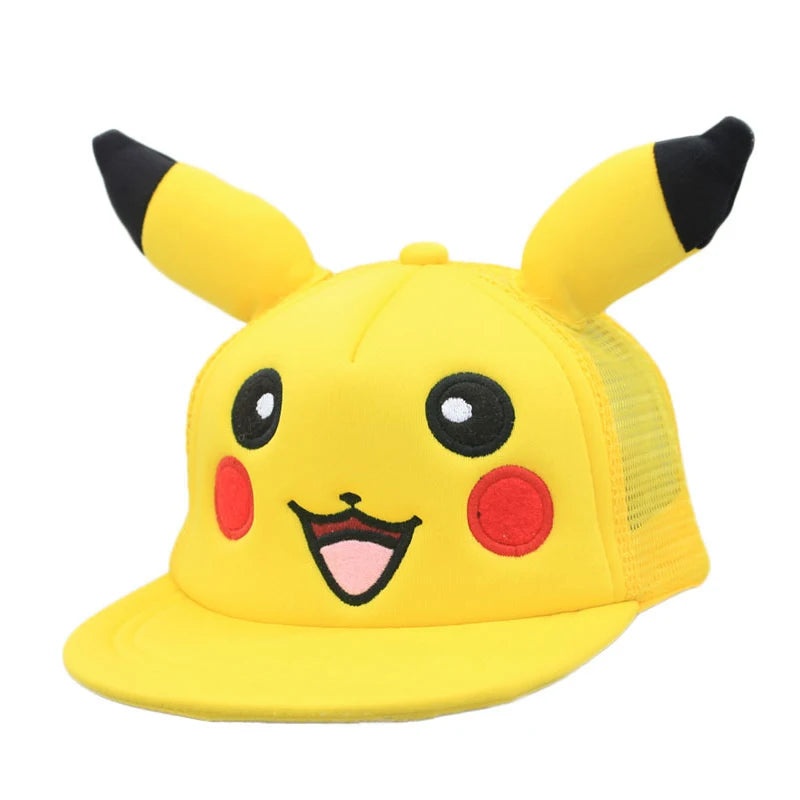 Anime Figure Pokemon Baseball Cap Pikachu Hat Adjustable Pokemon Cosplay Hip Hop Cartoon Adult Hats Boy Girl Kids Birthday Gifts