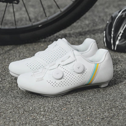 Road Cycling Shoes Flats Cleats Shoes Speed Cycling Sneakers Men’s Bike Shoes Women’s Self-Locking Non-slip Mountain Bicycle SPD Shoes