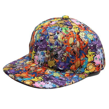Anime Figure Pokemon Baseball Cap Pikachu Hat Adjustable Pokemon Cosplay Hip Hop Cartoon Adult Hats Boy Girl Kids Birthday Gifts