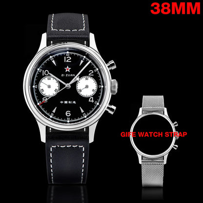 1963 Panda Pilot Chronograph Watch Men 40mm Air Force Sapphire Senior ST1901 Mechanical Wristwatches Retro Clock Men's Watch