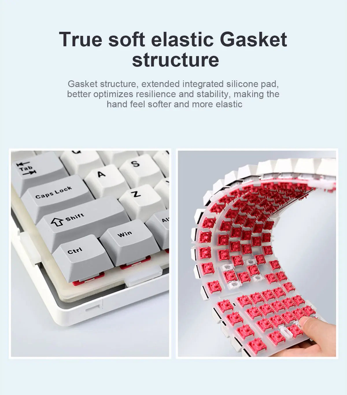 AULA F99 Mechanical Keyboard Bluetooth 5.0/2.4G Wireless/Wired Gasket-mounted Gaming Keyboard 99 Keys Customizable Keyboards