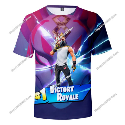 Fortnite Boys Clothes T Shirt Victory Hero Child Kids T-shirt Battle Royale 3d Girls Short Sleeve Tees Tshirt