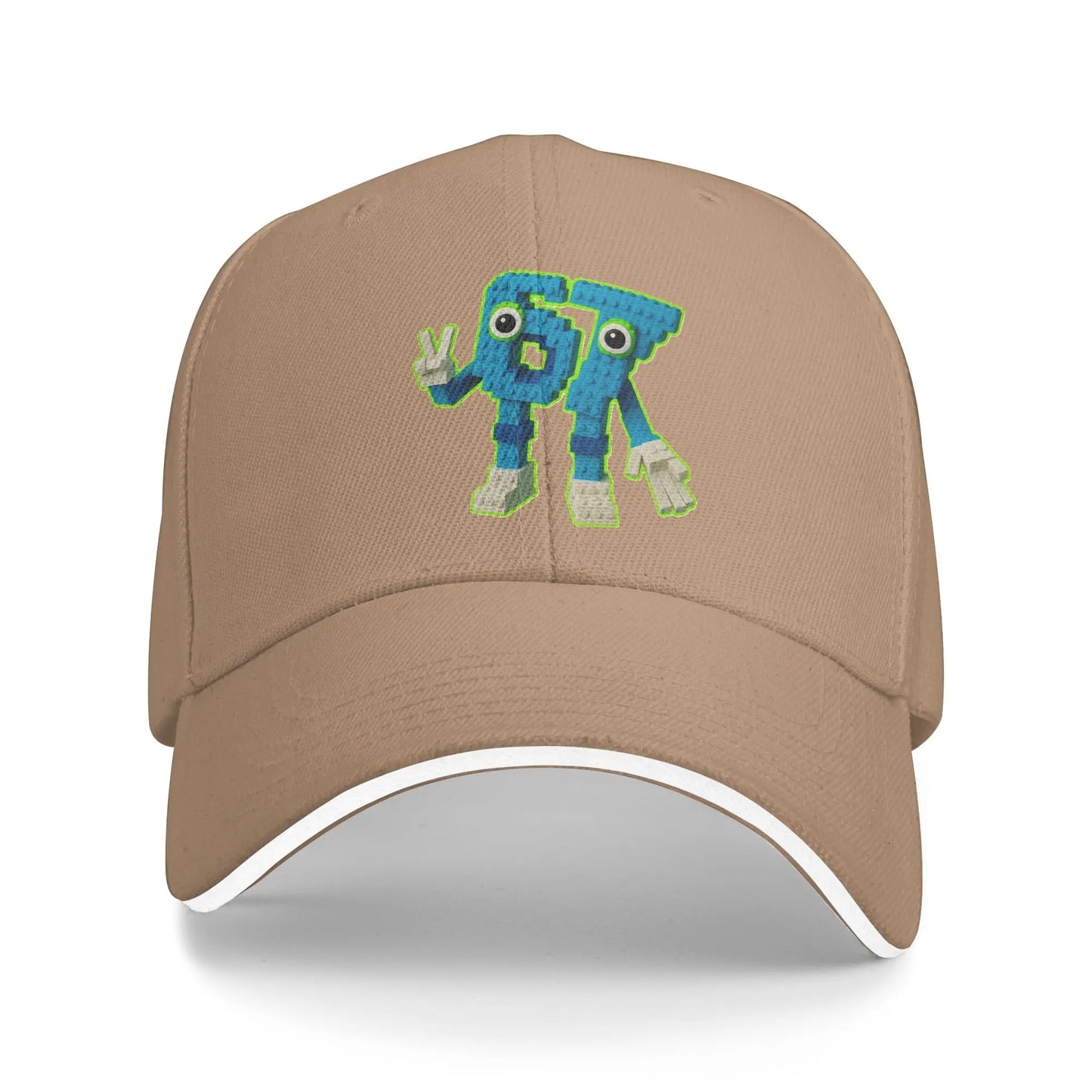 67 Meme Character Brainrot Casual Baseball Cap Summer  Trucker Hat High Quality Outdoor Sports Hip Hop Hats Unisex Baseball Caps
