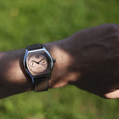FARASUTE Nieuw 36 mm herenhorloge met quartz uurwerk VH64, roestvrij staal, sportief en modieus, saffierglas, waterdicht herenhorloge