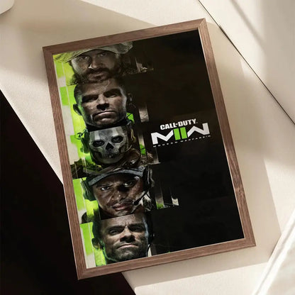 Call of D-DUTY Game Poster Stickers Painting Self-Adhesive Mural HD Wall Decals for Bedroom Living Room Home Decor Gift
