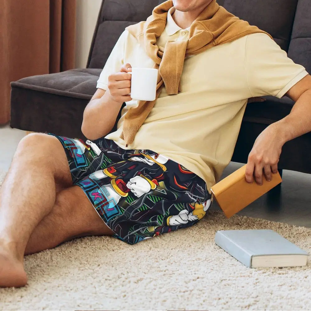 Pantalones cortos de pijama personalizados de Sonic the Hedgehog para hombre, para dormir y estar por casa