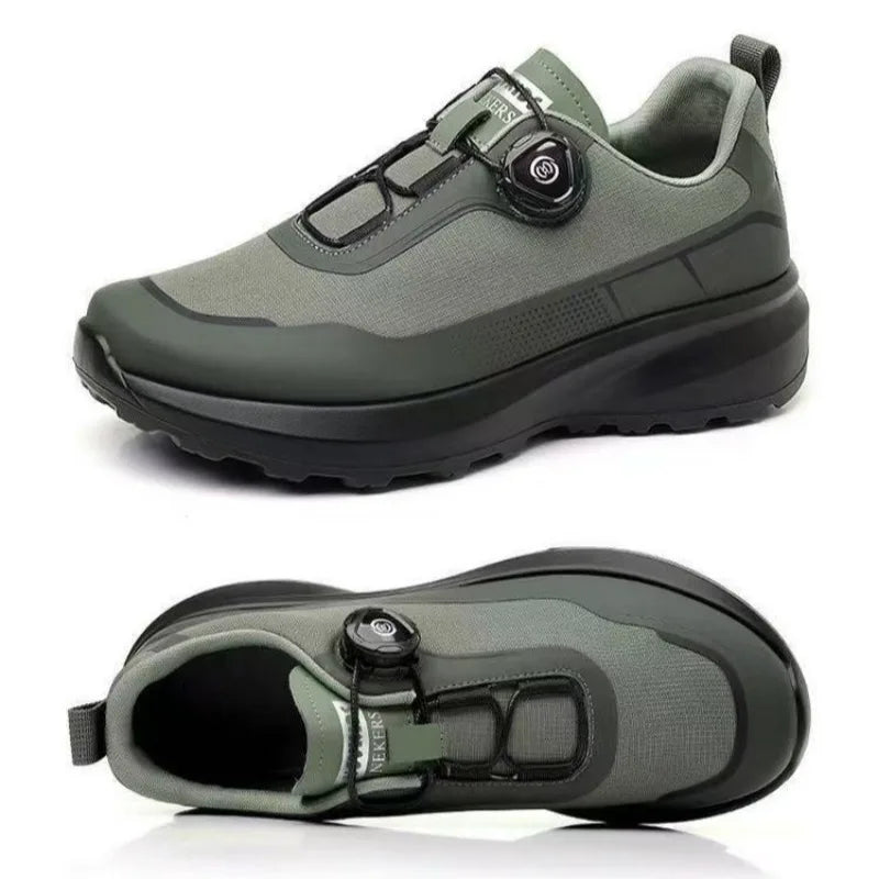 Originální nové pánské tenisky s otočným knoflíkem, platformové ležérní boty na chůzi, outdoorové odolné běžecké sportovní boty Plus